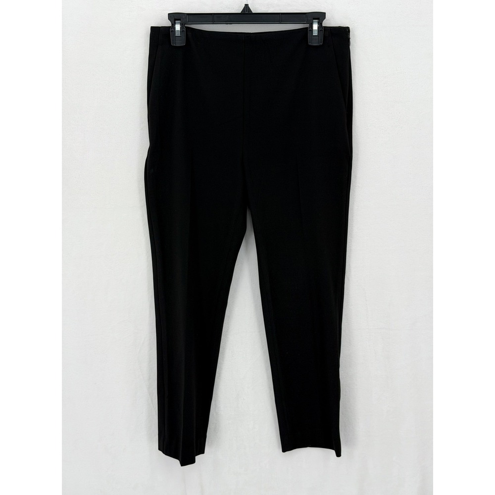 Ann Taylor Pants Womens 4 Black High Rise‎ Cropped Side Zip Minimalist Office